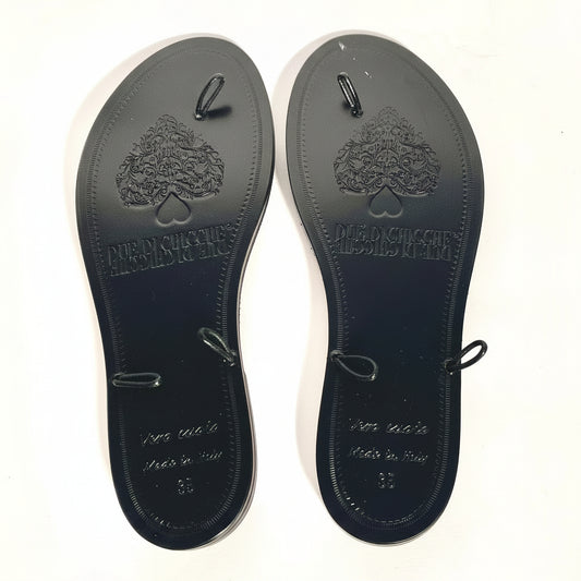 Suola in cuoio Nero 3 ganci